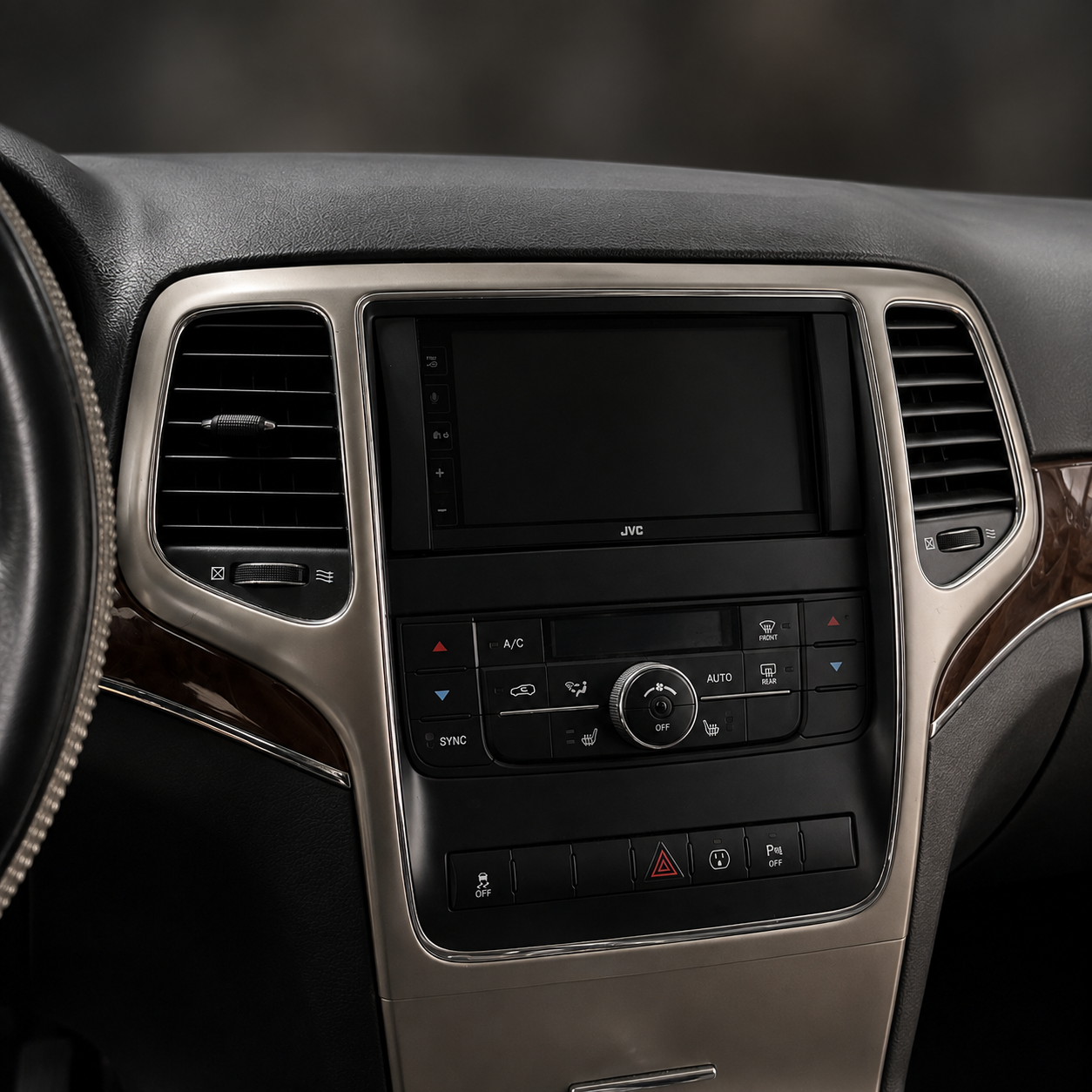 JVC radio installed in a 2013 Jeep Grand Cherokee