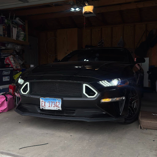 Custom grille lights installed on vehicle
