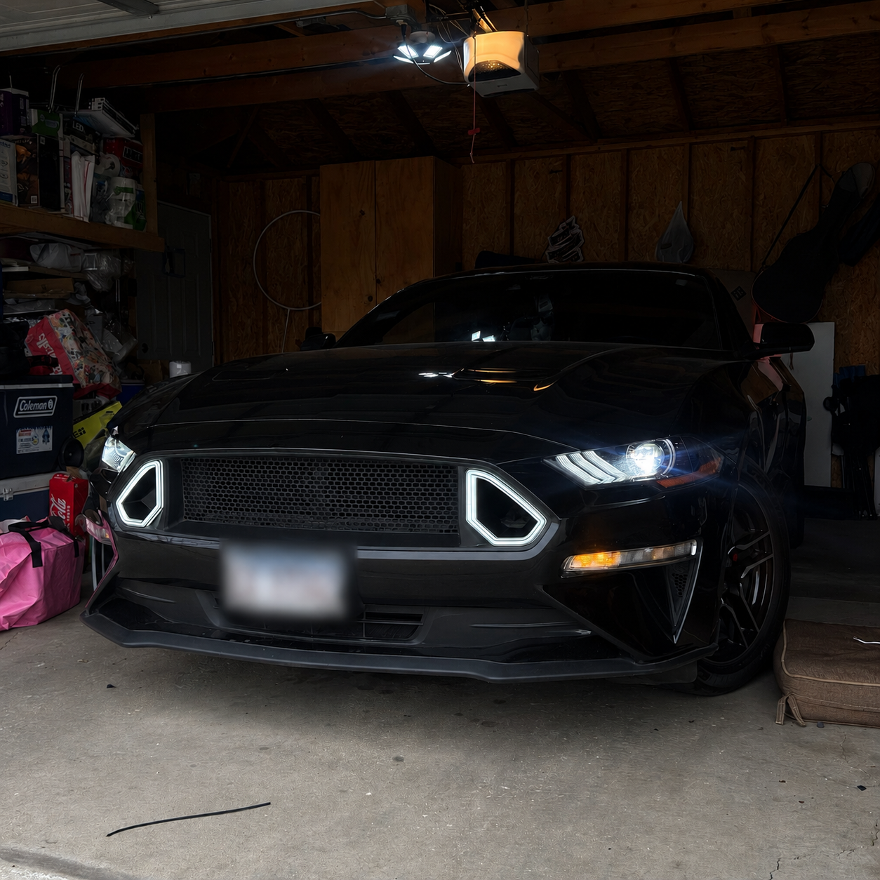 Custom grille lights installed on vehicle